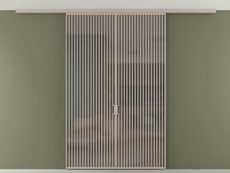 Перегородка Formato вдоль стены на потолок 2 створки