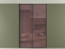 Перегородка Formato внутри проёма скрытое крепление в потолок 2 створки