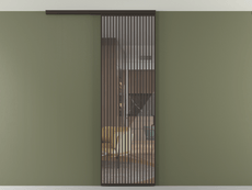 Перегородка Formato вдоль стены на потолок 1 створка