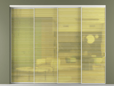 Перегородка Formato внутри проёма 4 створки с синхронным механизмом