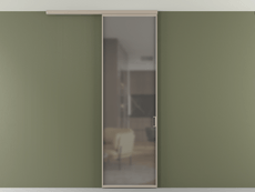 Перегородка Formato вдоль стены на потолок одностворчатая