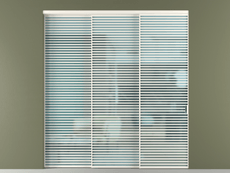 Перегородка Formato внутри проёма 3 створки с синхронным механизмом