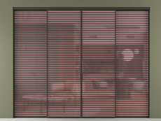 Перегородка Formato внутри проёма 4 створки