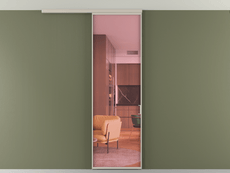 Перегородка Формато вдоль стены на потолок 1 створка