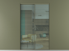 Перегородка Formato внутри проёма 2 створки