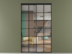 Перегородка Formato внутри проёма 2 створки