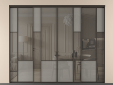 Перегородка Mosaic внутри проёма четырёхстворчатая