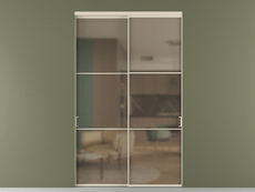 Перегородка Formato внутри проёма 2 створки