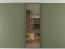 Перегородка Formato вдоль стены на потолок 1 створка