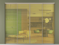 Перегородка Formato внутри проёма 4 створки