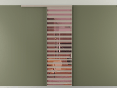 Перегородка Formato вдоль стены на потолок 1 створка