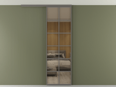 Перегородка Formato вдоль стены на потолок 1 створка