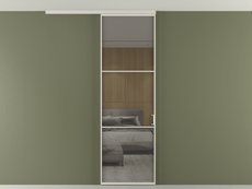 Перегородка Formato вдоль стены на потолок 1 створка