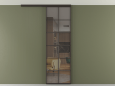 Перегородка Formato вдоль стены на потолок 1 створка