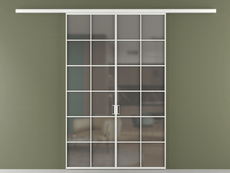 Перегородка Formato вдоль стены 2 створки