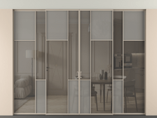 Перегородка Mosaic внутри проёма скрытое крепление в потолок 4 створки