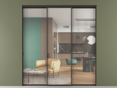 Перегородка Formato внутри проёма 3 створки