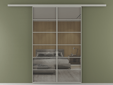 Перегородка Formato вдоль стены двустворчатая