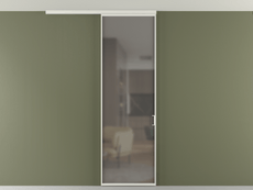 Перегородка Formato вдоль стены на потолок одностворчатая