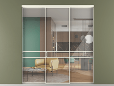 Перегородка Formato внутри проёма 3 створки