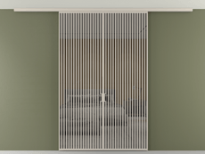 Перегородка Formato вдоль стены на потолок 2 створки