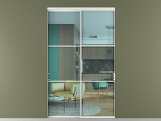 Перегородка Formato внутри проёма 2 створки