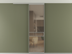 Перегородка Formato вдоль стены на потолок одностворчатая