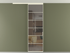 Перегородка Formato вдоль стены на потолок одностворчатая