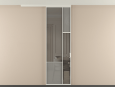 Перегородка Мозаик вдоль стены на потолок 1 створка