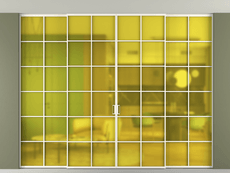 Перегородка Formato внутри проёма скрытое крепление в потолок 4 створки