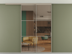 Перегородка Formato вдоль стены на потолок телескопик синхро 2