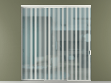 Перегородка Formato внутри проёма 3 створки с синхронным механизмом