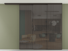 Перегородка Formato вдоль стены на потолок телескопик синхро 3