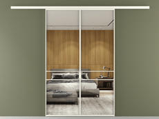 Перегородка Formato вдоль стены 2 створки
