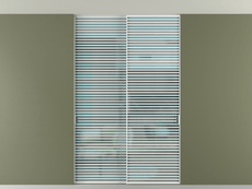 Перегородка Formato внутри проёма скрытое крепление в потолок 2 створки