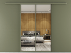 Перегородка Formato вдоль стены 2 створки