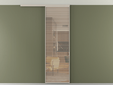 Перегородка Formato вдоль стены на потолок 1 створка