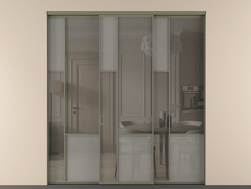 Перегородка Mosaic внутри проёма 3 створки