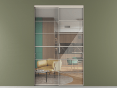 Перегородка Formato внутри проёма 2 створки