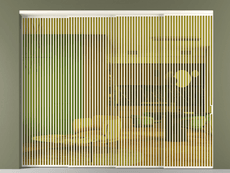 Перегородка Formato внутри проёма 4 створки с синхронным механизмом