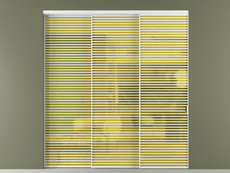 Перегородка Formato внутри проёма 3 створки с синхронным механизмом