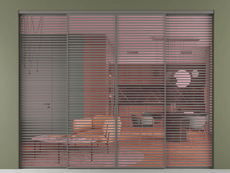 Перегородка Formato внутри проёма 4 створки