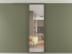 Перегородка Formato вдоль стены на потолок 1 створка