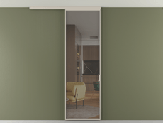 Перегородка Formato вдоль стены на потолок 1 створка