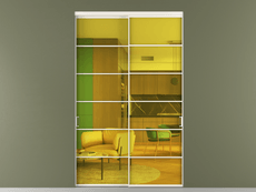 Перегородка Formato внутри проёма 2 створки