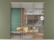 Перегородка Formato внутри проёма 3 створки