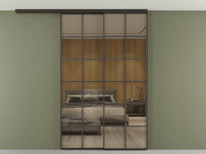 Перегородка Formato вдоль стены на потолок телескопик синхро 2