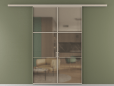 Перегородка Formato вдоль стены 2 створки