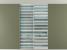 Перегородка Formato внутри проёма скрытое крепление в потолок 2 створки