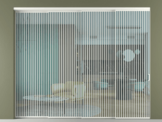 Перегородка Formato внутри проёма 4 створки с синхронным механизмом